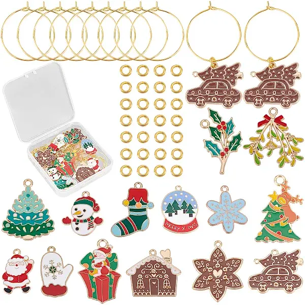 DIY Christmas Wine Glass Charm Making Kits