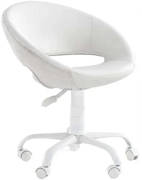 Otočná židle na kolečkách esme - bílá
