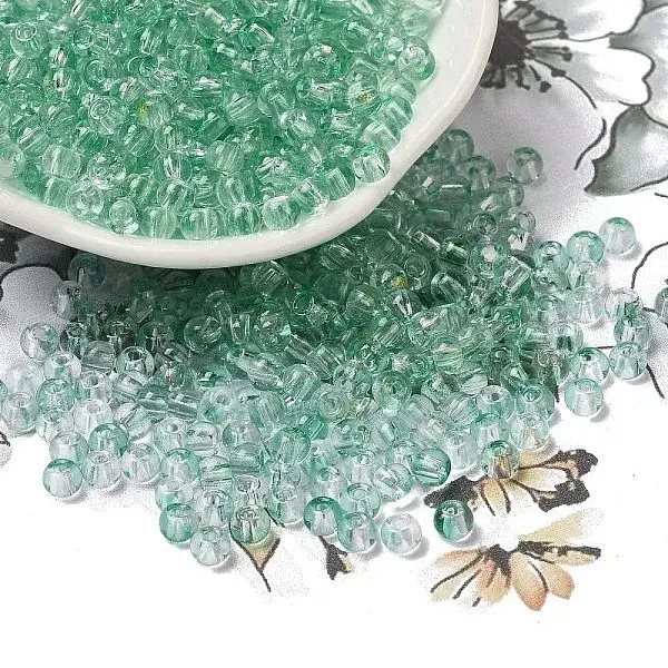 Transparent Colours Glass Round Beads