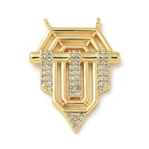 Brass Micro Pave Clear Cubic Zirconia Pendants