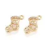 Brass Micro Pave Cubic Zirconia Charms