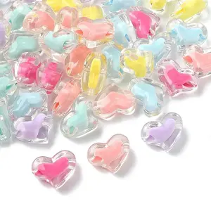 50Pcs Transparent Acrylic Beads