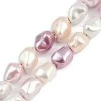 Electroplated Shell Pearl Beads Strands