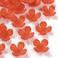 Frosted Acrylic Bead Caps