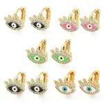 Eye Real 18K Gold Plated Brass Hoop Earrings