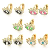 Eye Real 18K Gold Plated Brass Hoop Earrings