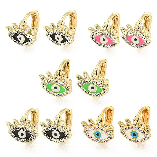 Eye Real 18K Gold Plated Brass Hoop Earrings