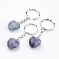 Natural Fluorite Keychain