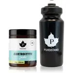 Puhdistamo Electrolyte Powder + láhev sportovní nápoj s elektrolyty příchuť Pear 120 g