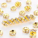 Brass Grade A Rhinestone Spacer Beads