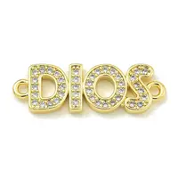 Rack Plating Brass Pave Clear Cubic Zirconia DIOS Links