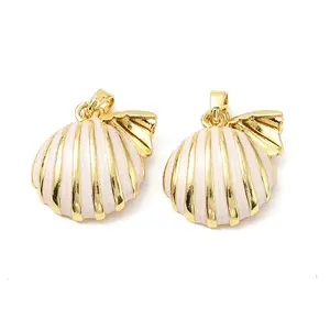 Brass Enamel Pearl Pendants