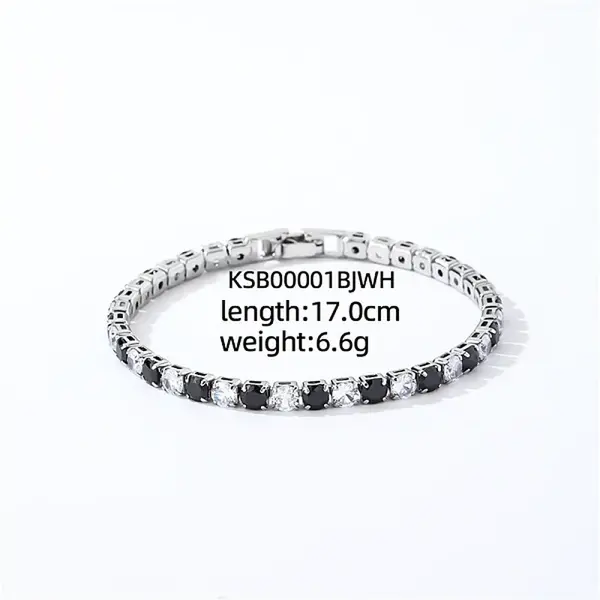 Brass Micro Pave Cubic Zirconia Slider Bracelets for Woman