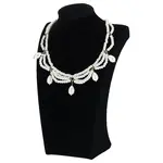 Velvet with Wood Bust Necklace Display Stands