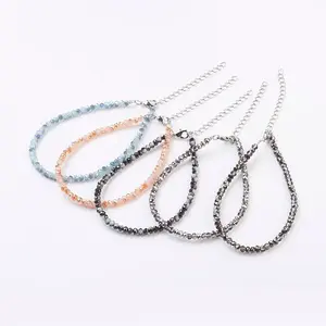 Faceted Glass Beads Anklets