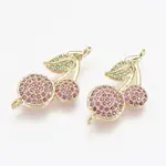 Brass Micro Pave Cubic Zirconia Links