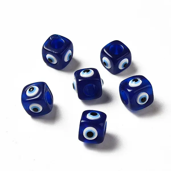 Resin Evil Eye European Beads