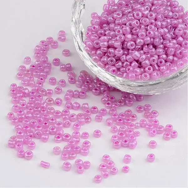 8/0 Ceylon Round Glass Seed Beads
