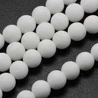 Natural White Jade Beads Strands