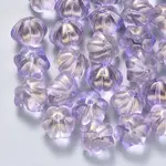 Transparent Spray Painted Glass Beads