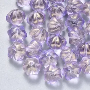 Transparent Spray Painted Glass Beads