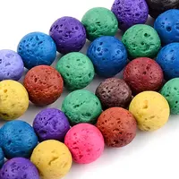 Synthetic Lava Rock Beads Strands