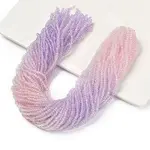 Transparent Painted Glass Beads Strands