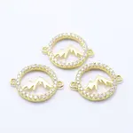 Brass Micro Pave Cubic Zirconia Links