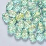 Transparent Spray Painted Glass Beads