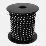 Silver Aluminum Studded Faux Suede Cord