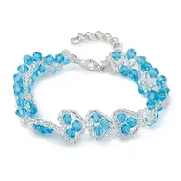 Heart Glass Seed Beaded Bracelets for Women