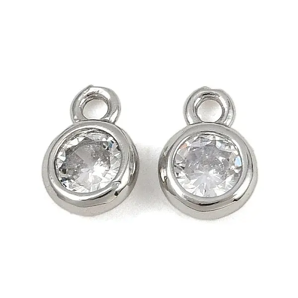 Brass Pave Cubic Zirconia Pendants