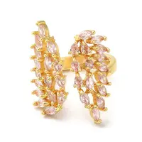 Cubic Zirconia Wing Open Cuff Rings