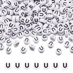 500Pcs Acrylic Horizontal Hole Letter Beads