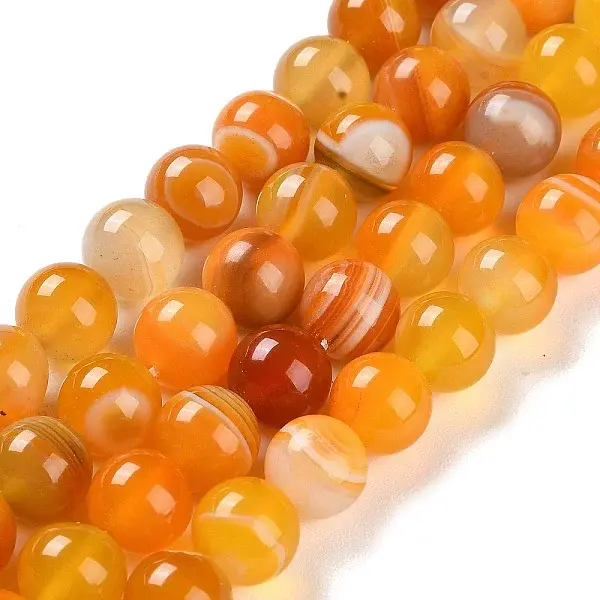 Natural Striped Agate/Banded Agate Beads Strands
