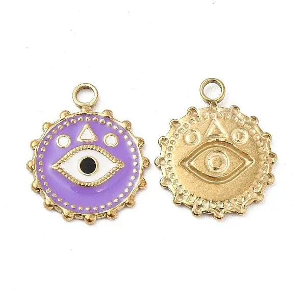 PVD Vacuum Plating 201 Stainless Steel Enamel Pendants