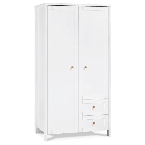 Dvoudveřová kombinovaná skříň paxton - bílá