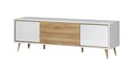 Televizní stolek stephano – bílá/ořech pacific