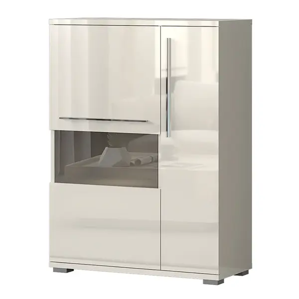 Dvoudveřová vitrína s osvětlením tiana ii - béžová