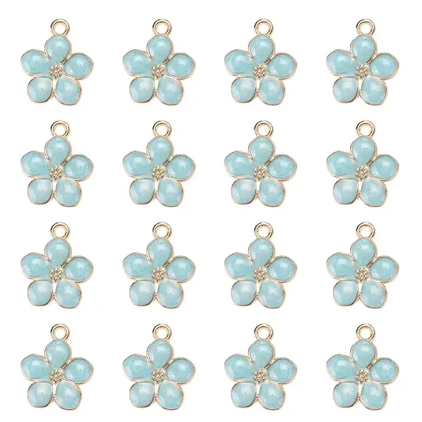 Light Gold Plated Alloy Enamel Pendants