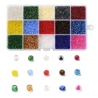 180G 15 Colors Glass Seed Beads