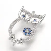 Brass Micro Pave Cubic Zirconia Links