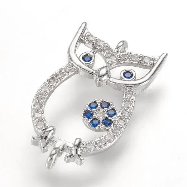 Brass Micro Pave Cubic Zirconia Links