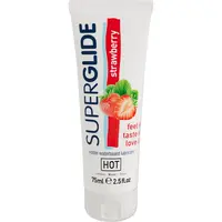 HOT Superglide lubrikačný gél s príchuťou Strawberry 75 ml