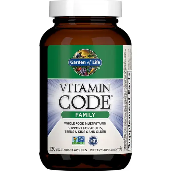 Garden of Life RAW Vitamin Code Family komplexný multivitamín 120 cps