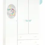 Šatní skříň 3d sunbow - béžová/růžová/modrá