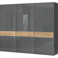 Šatní skříň 3d orfea - šedá/ořech pacific