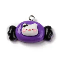 Halloween Theme Opaque Resin Pendants
