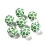St. Patrick's Day Series Printed Schima Wood European Beads