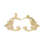 Brass Micro Pave Cubic Zirconia Pendants